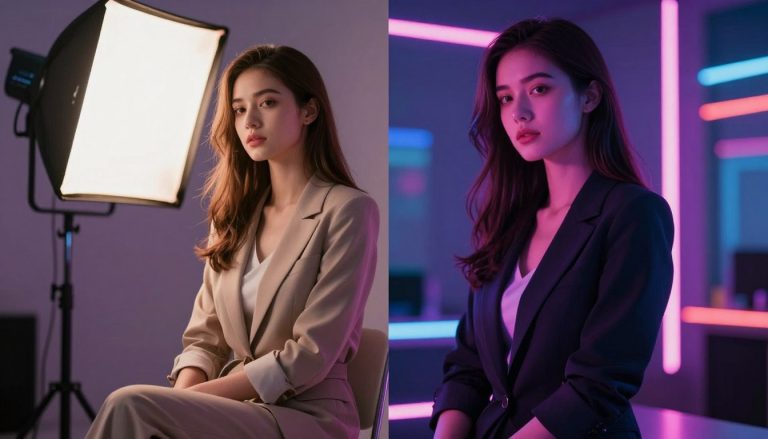 ai girl lighting setups